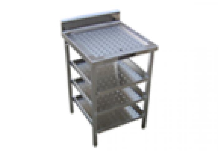 SS Clean Glass Table with PerforatedTop