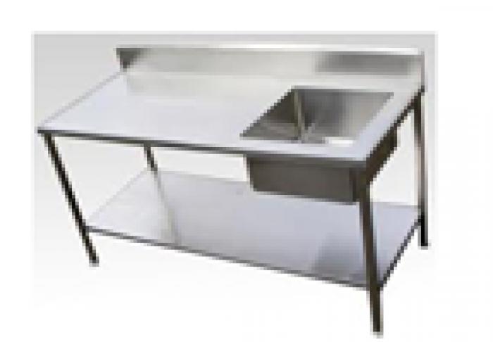 Table with Single Sink Unit